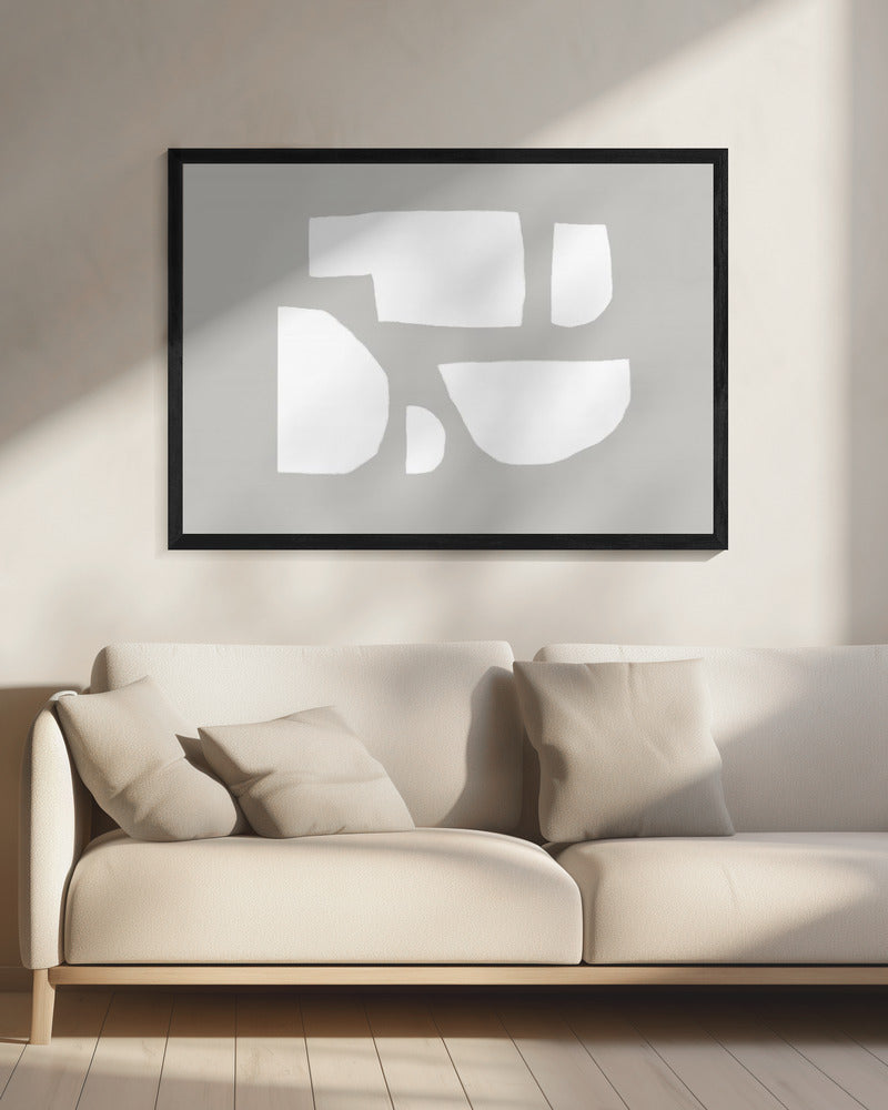 Minimalistic White Shapes | Canvas