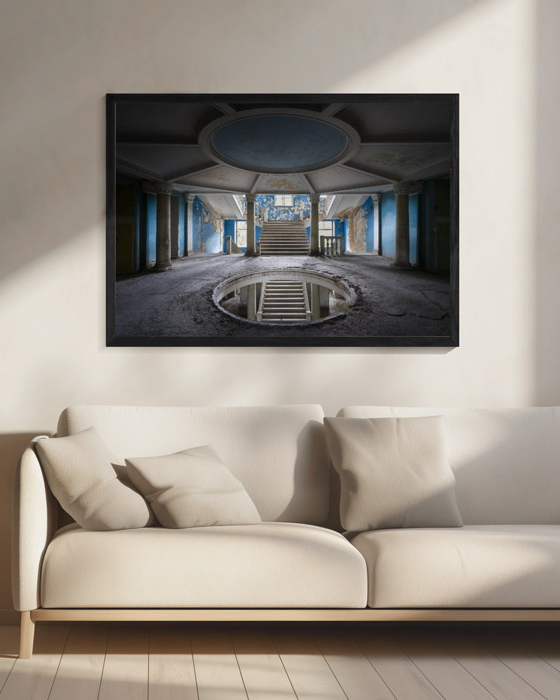 Dark Blue Staircase | Canvas