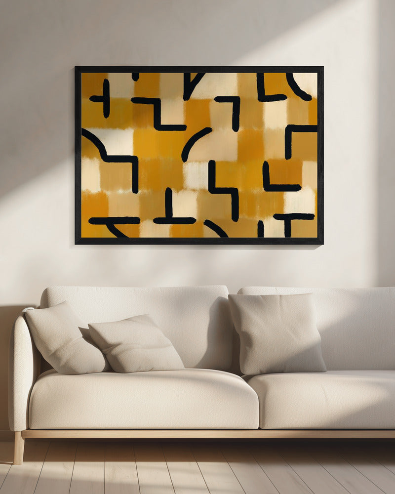 Ochre Checked Blackburn | Canvas