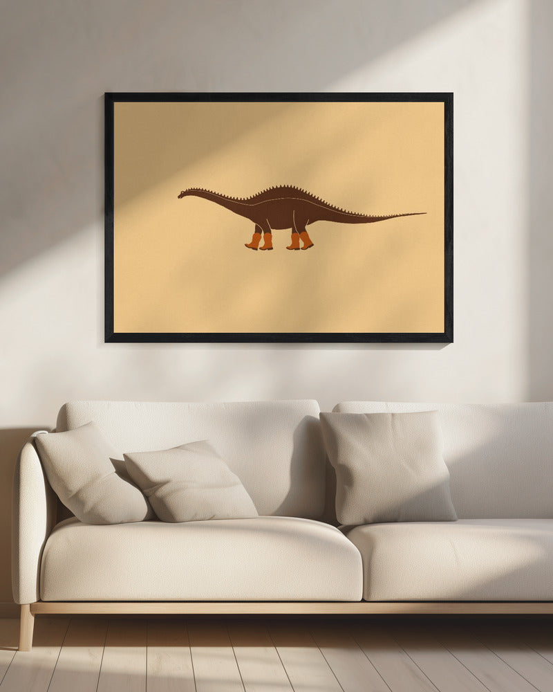 Rebbachisaurus Reba the Cowgirl Dinosaur Texture | Canvas