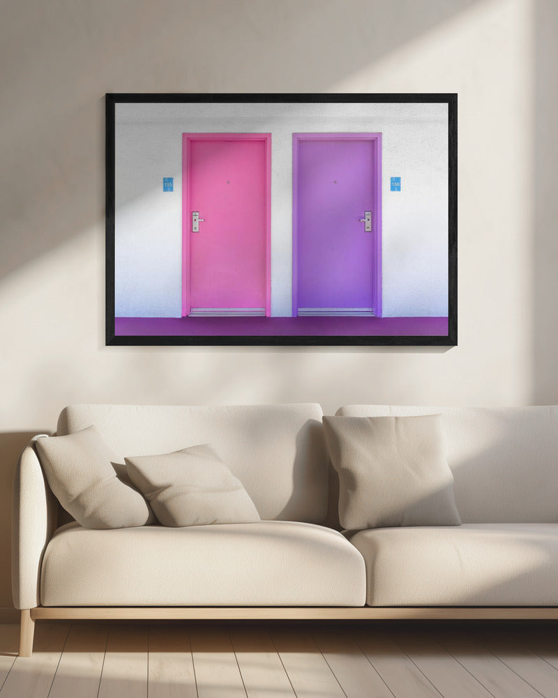 Pink and Purple Doors at the Saguaro | Canvas