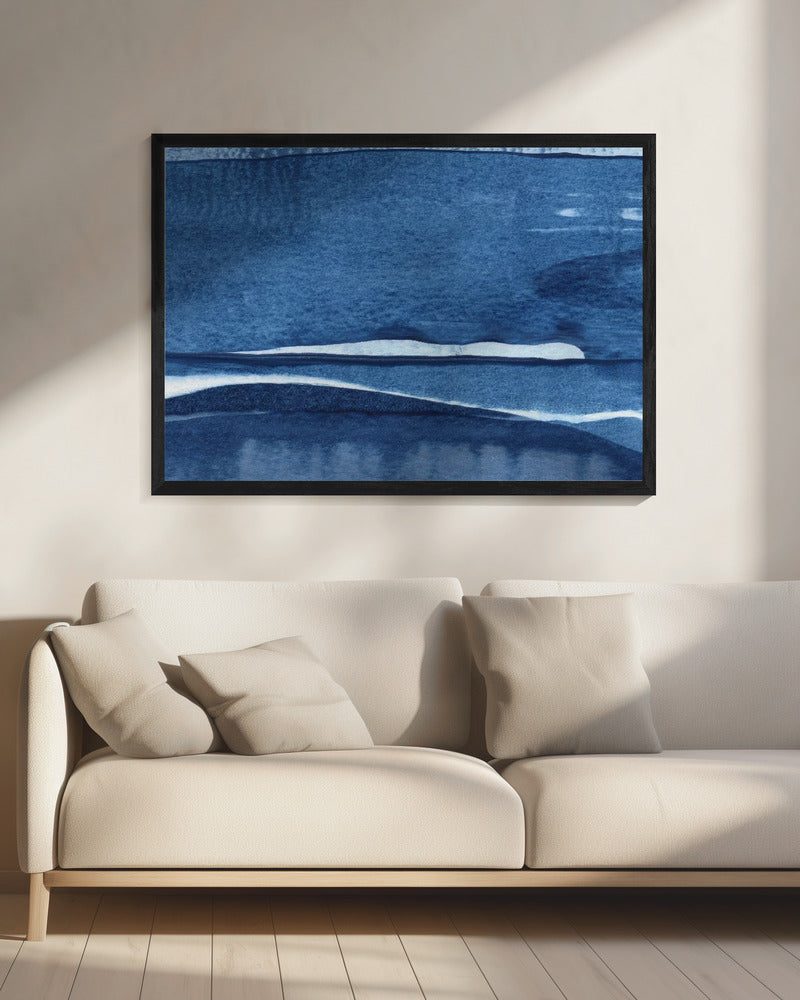 Blue Watercolor Waves | Canvas