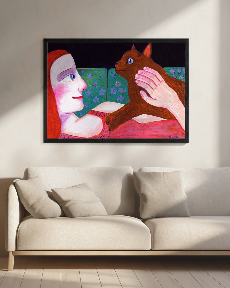 Cat Lover Red | Canvas