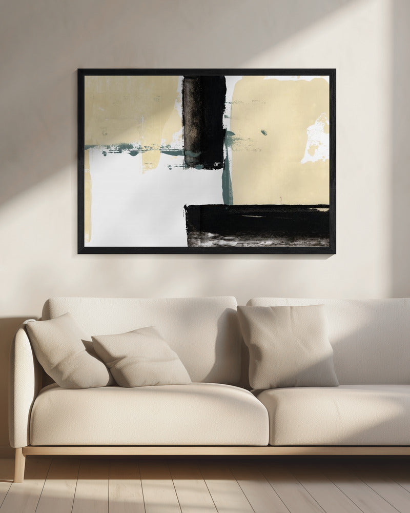 Neutral & Black Art Print No 1 | Canvas