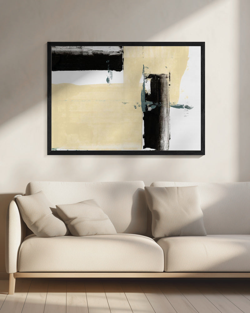Neutral & Black Art Print No 2 | Canvas