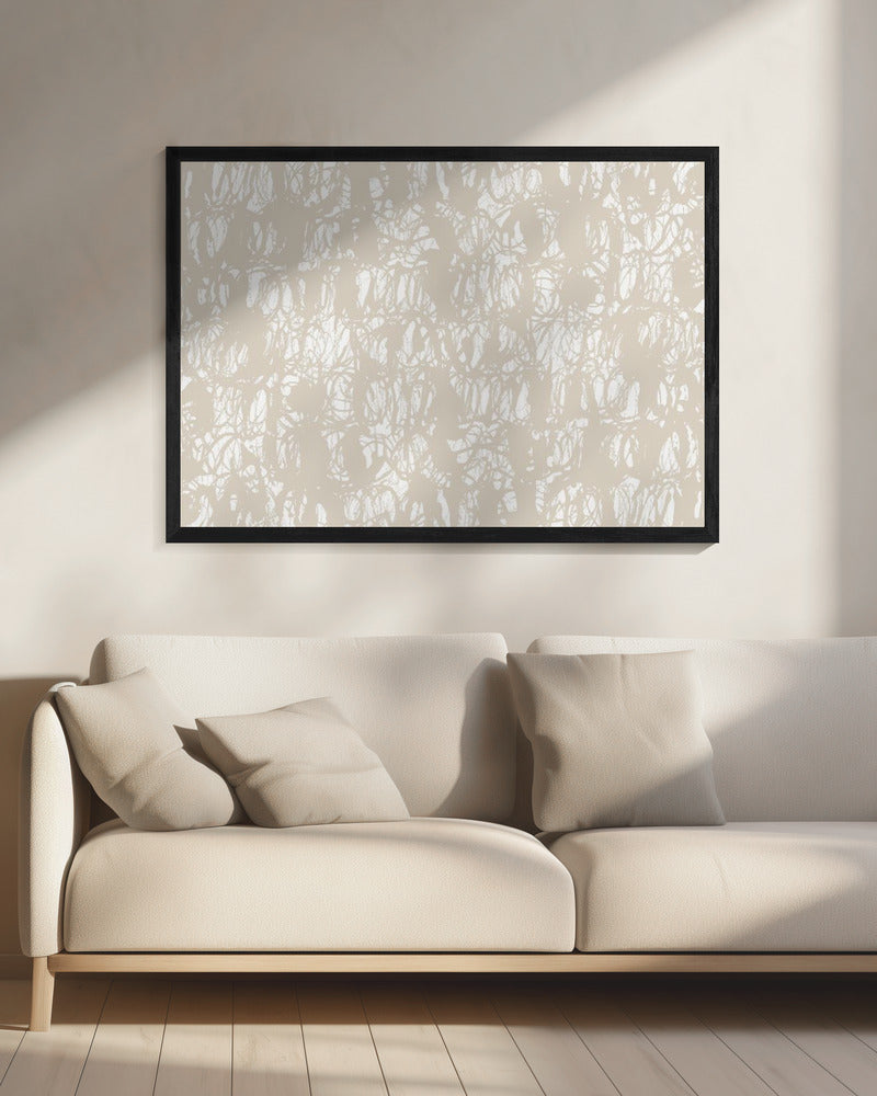 Abstract Ink Swirls Beige 1 | Canvas