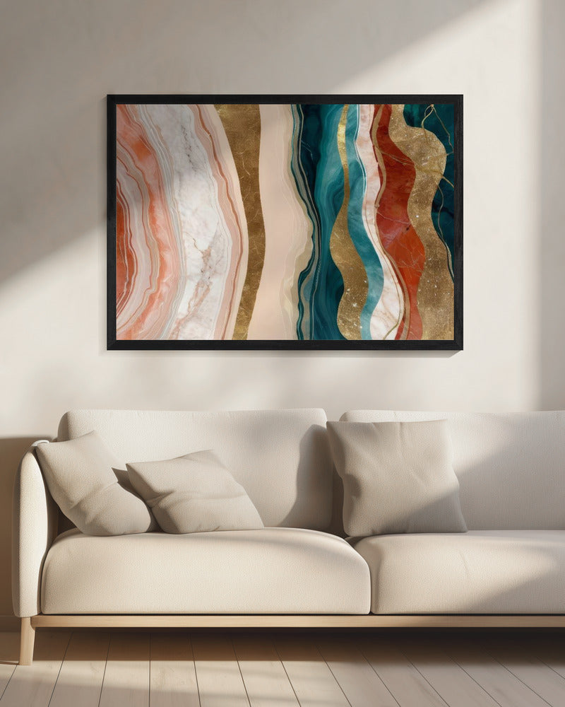 Marble Patterns With Vibrant Earth Tones | Canvas