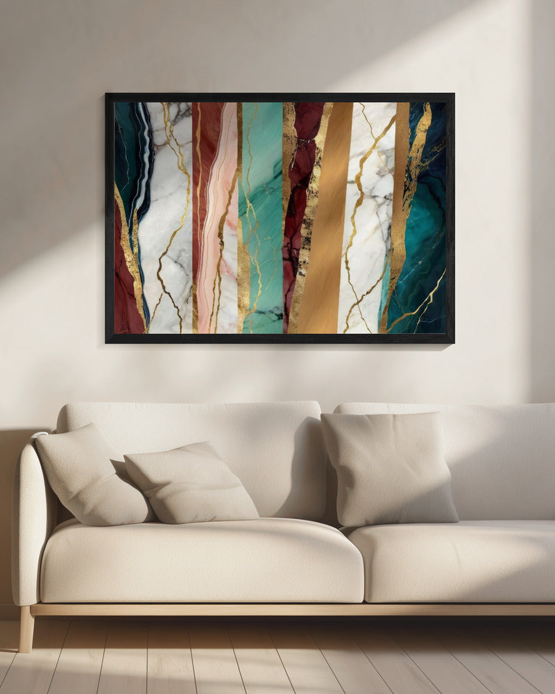 Marble Textures With Rich Gold Veins | Canvas