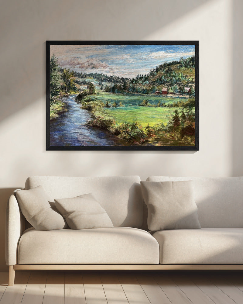 Serene River Valley | Canvas