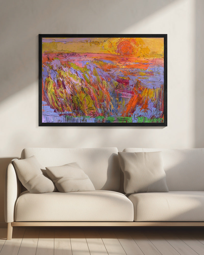 Vibrant Yellow Horizon | Canvas