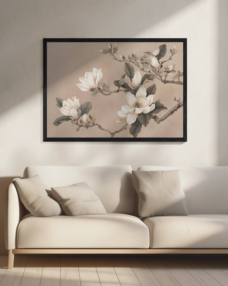 Chinoiserie Magnolia Bird 001 | Canvas