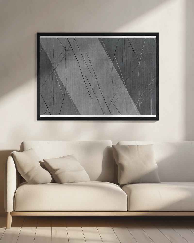 Abstract Lines on Grey | Canvas