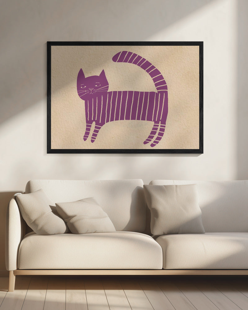 Mauve cat nursery | Canvas