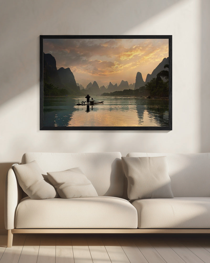 Golden Li River | Canvas