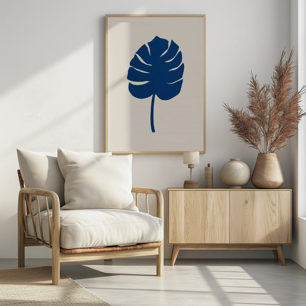 Monstera Canvas Blue | Poster