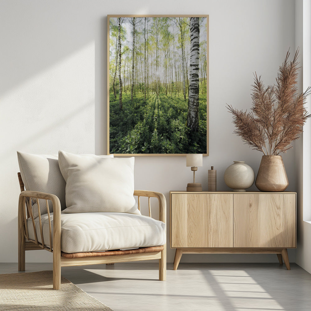 Birch Grove vertical | Poster