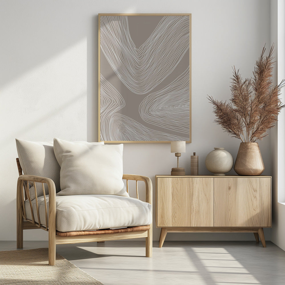 Flowing Contours Line Art | Poster