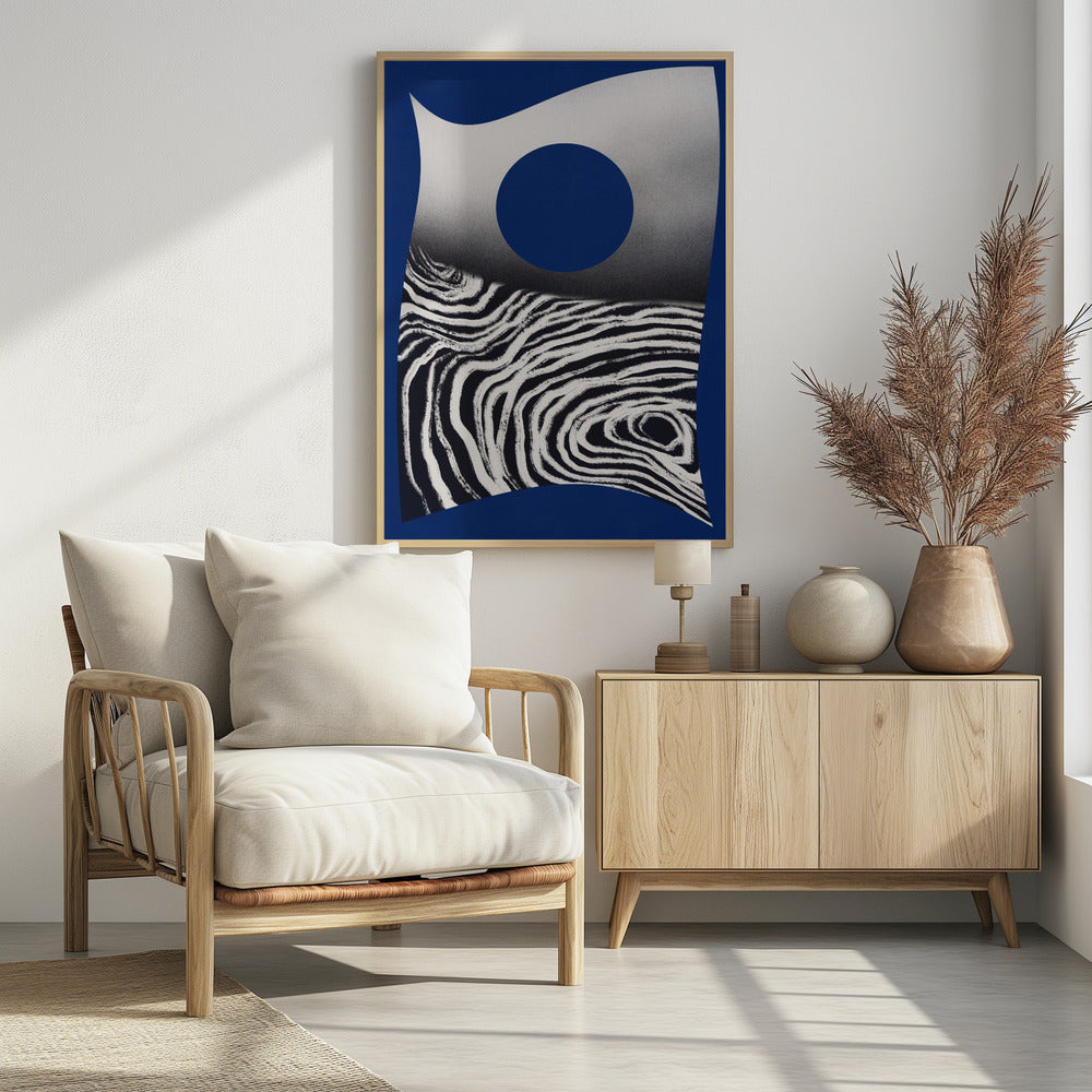 Zebra Moon Wave | Poster