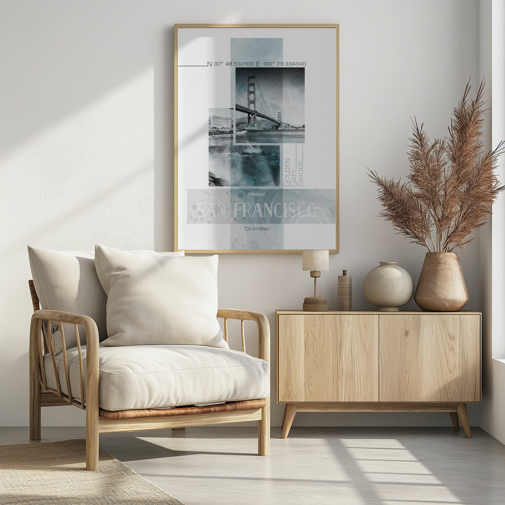 Poster Art SAN FRANCISCO Presidio | turquoise marble | Poster