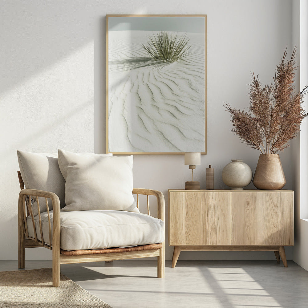 WHITE SANDS Idyllic vintage scenery | Poster