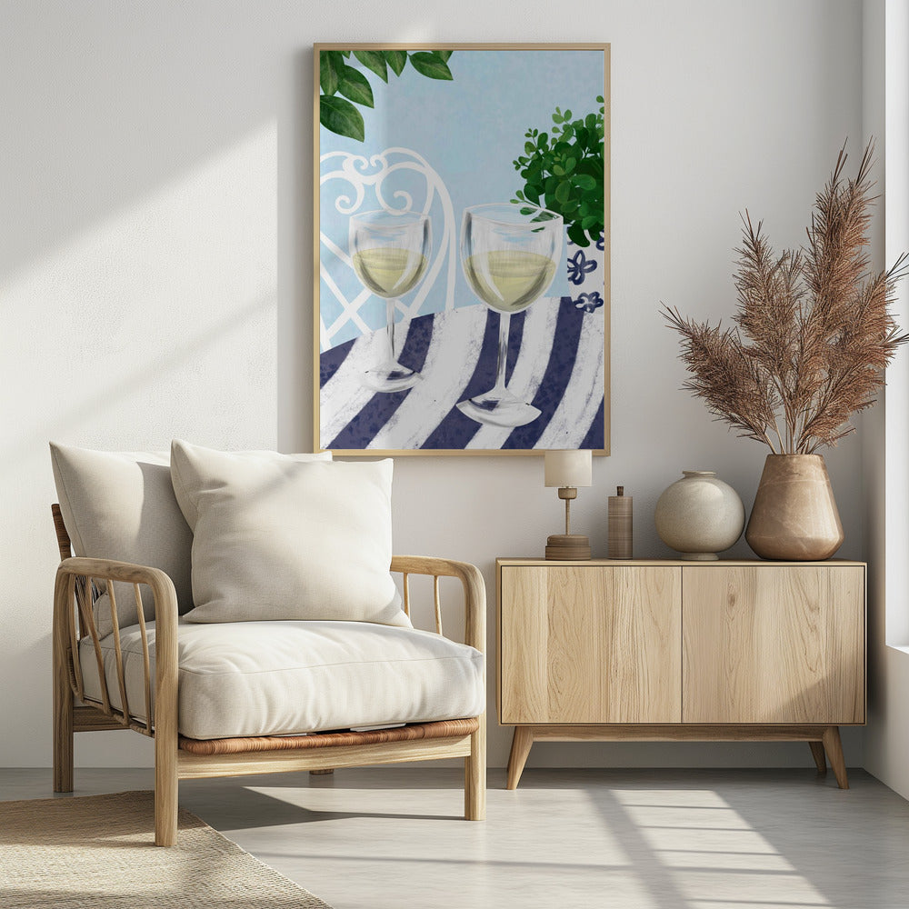 White wine under the tree | Poster