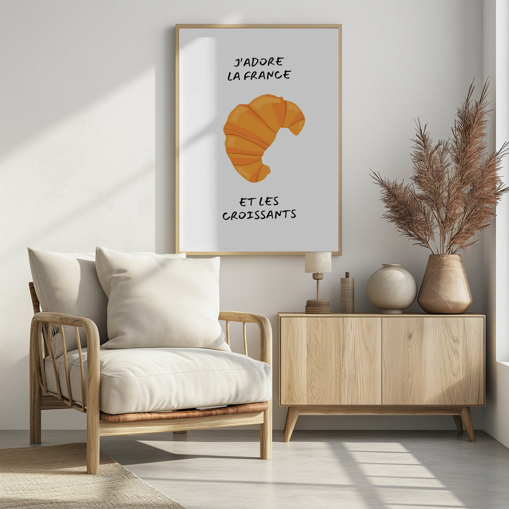 J´adore la france, Croissant | Poster
