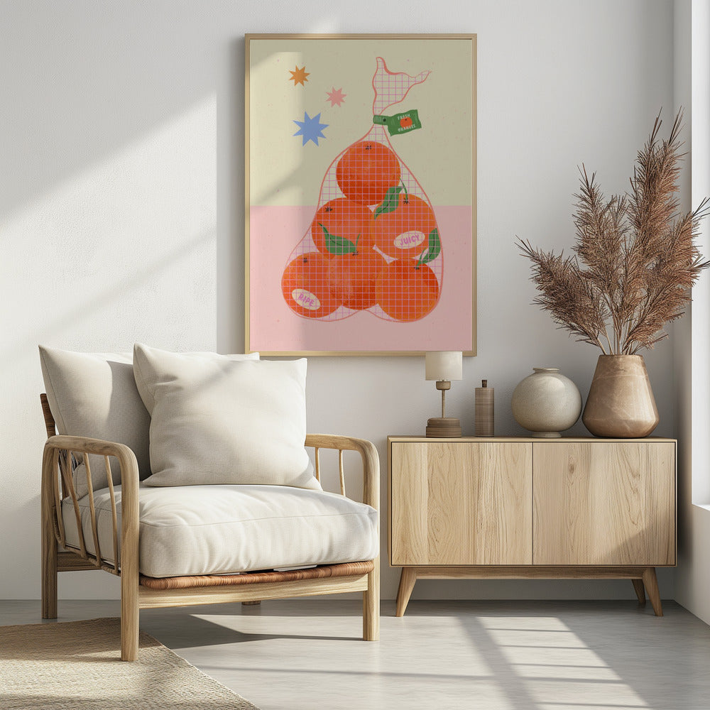 Fresh and Ripe Oranges | Poster