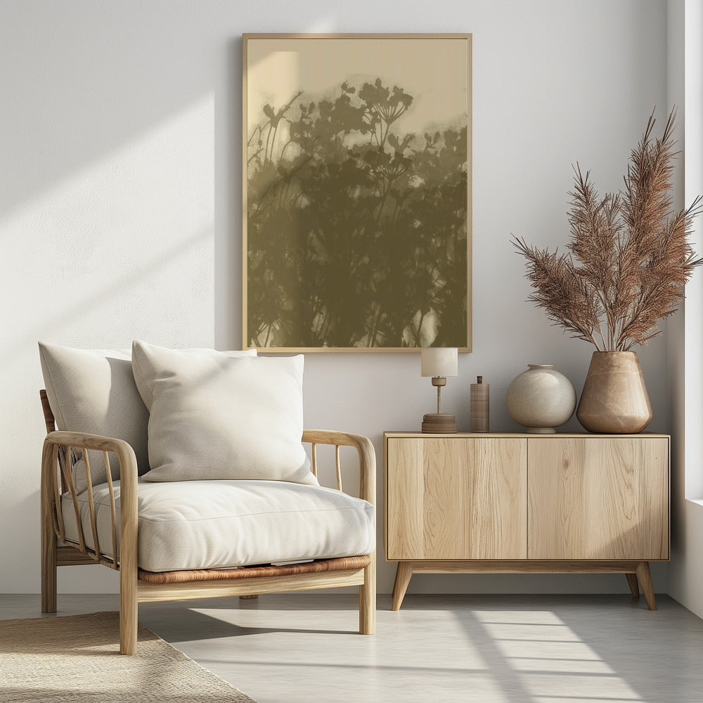 Misty Meadow. Abstract Botanical Art No.2 | Poster