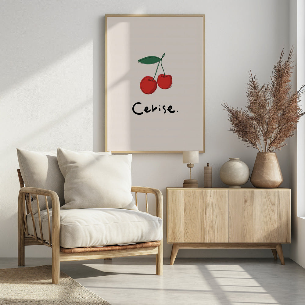 Modern French Fruits Collection "Cherry / Cerise" | Poster