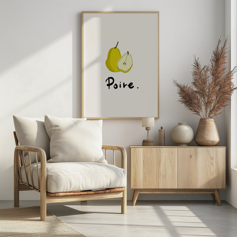 Modern French Fruits Collection "Pear / Poire" | Poster