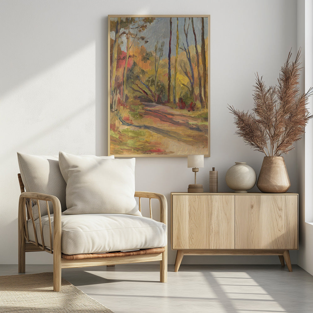 Autumn Walk Oilpainting | Poster