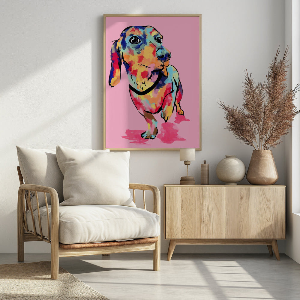 Rainbow Pup, Cute and Colorful Dog | Poster