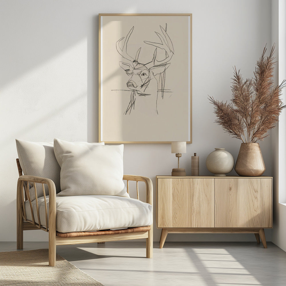Étude Cerf (stag) No.1 | Poster