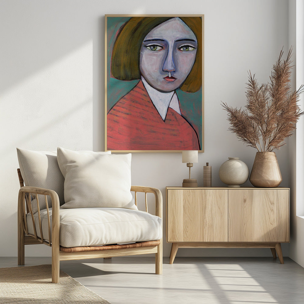 Lady in Melon Jumper | Poster