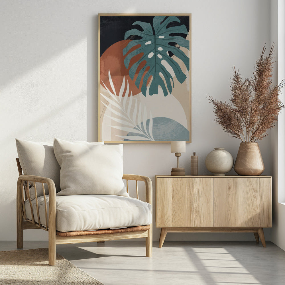Abstract Art Tropical Leaves | Poster