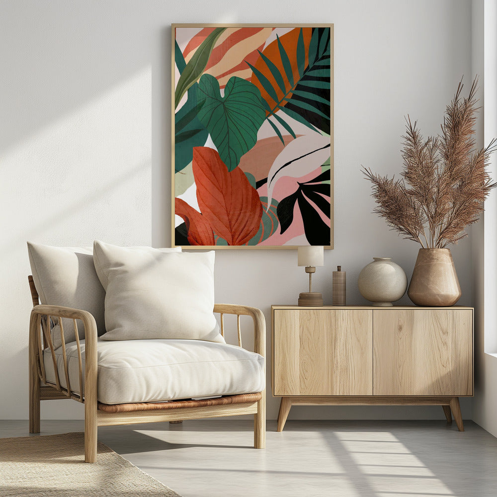Abstract Art Tropical Leaves | Poster
