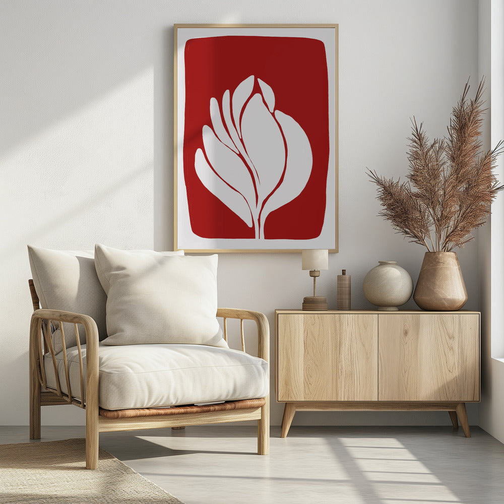 White Blossom Silhouette | Poster