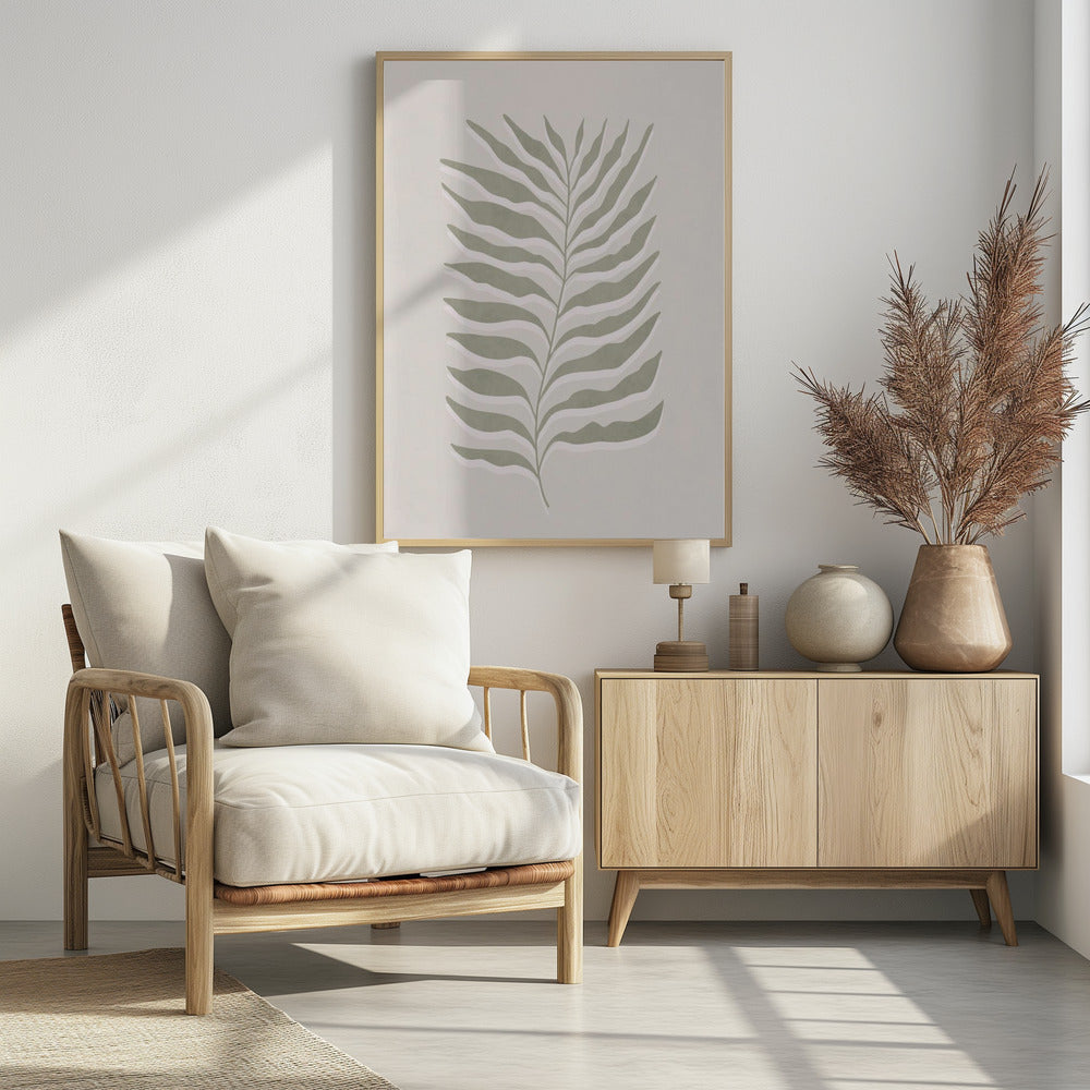 Olive Green Leaf | Poster