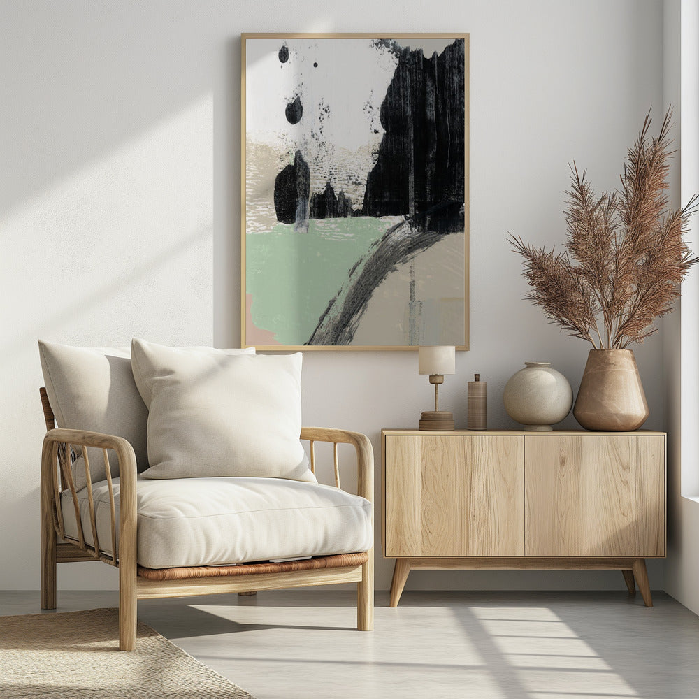 Dynamic Brushstrokes And Monochrome Contrasts | Poster