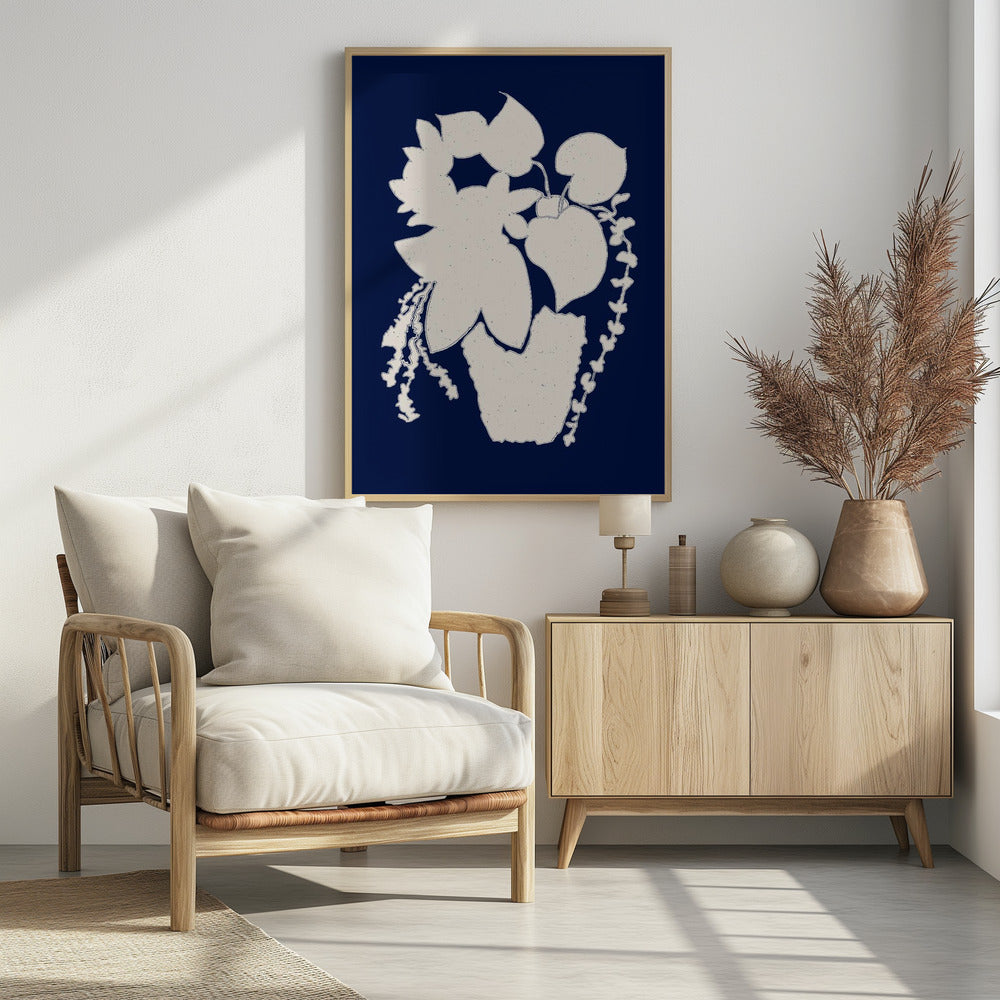 Floral Silhouette of a Plant | Poster