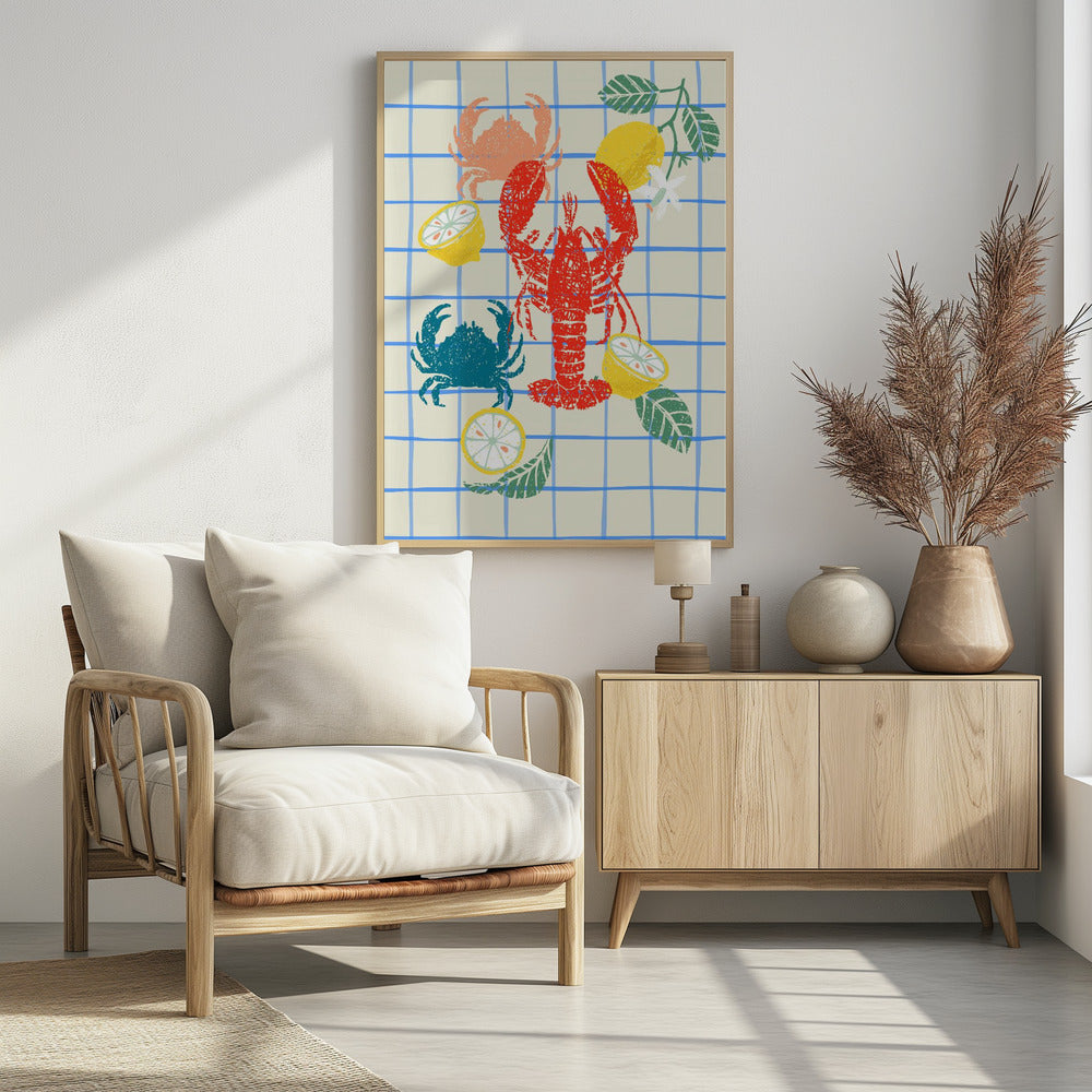 Lobster and lemons | Poster