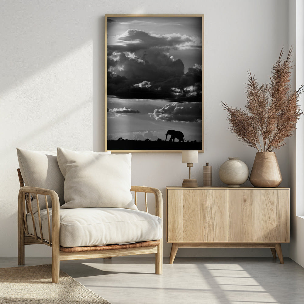 He walks under an African Sky | Poster