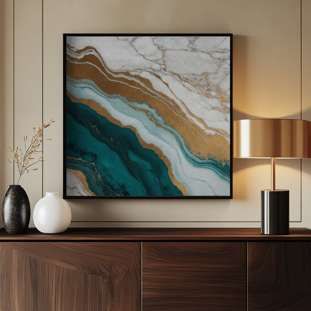 Golden Vein Waves | Poster