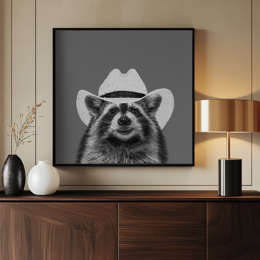 Wyatt The Cowboy Raccoon | Poster