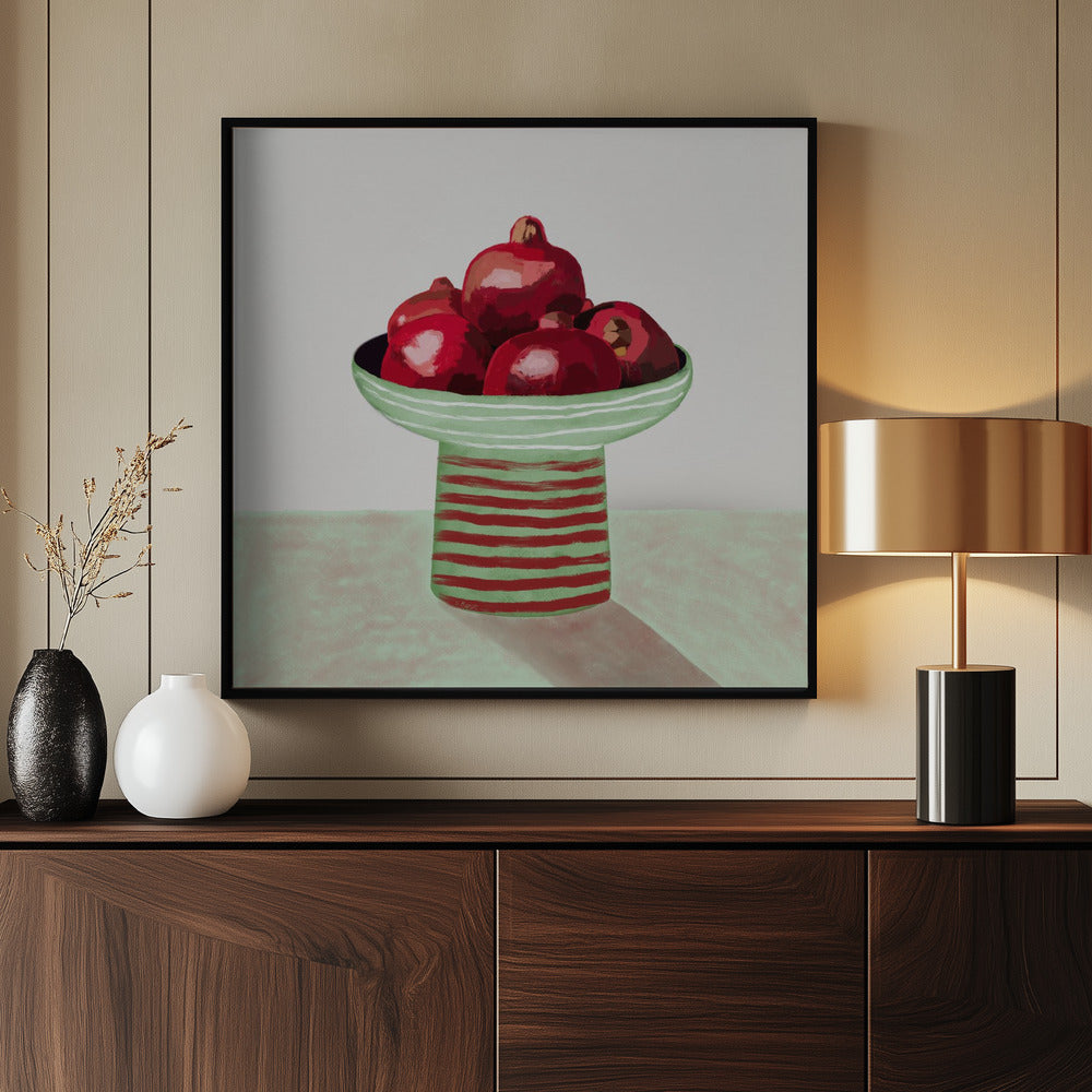Pomegranate fruit bowl | Poster