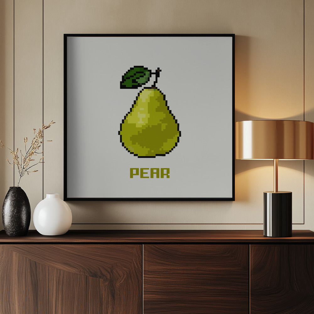 Pixel Fruit - Pear | Poster