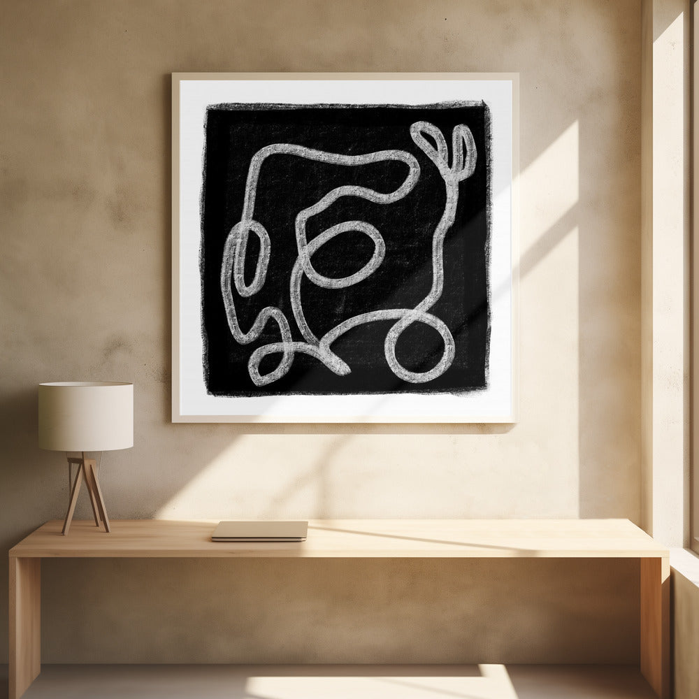 Black Scribble Lines 1 | Poster