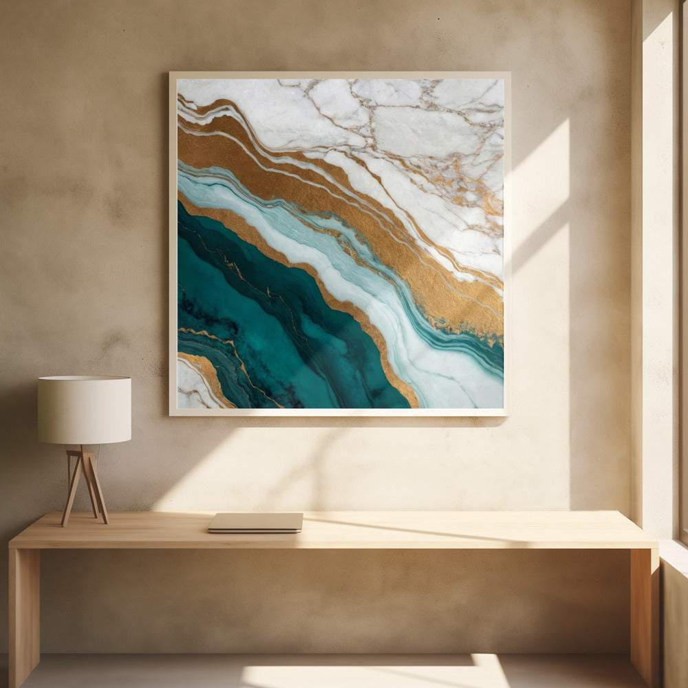 Golden Vein Waves | Poster