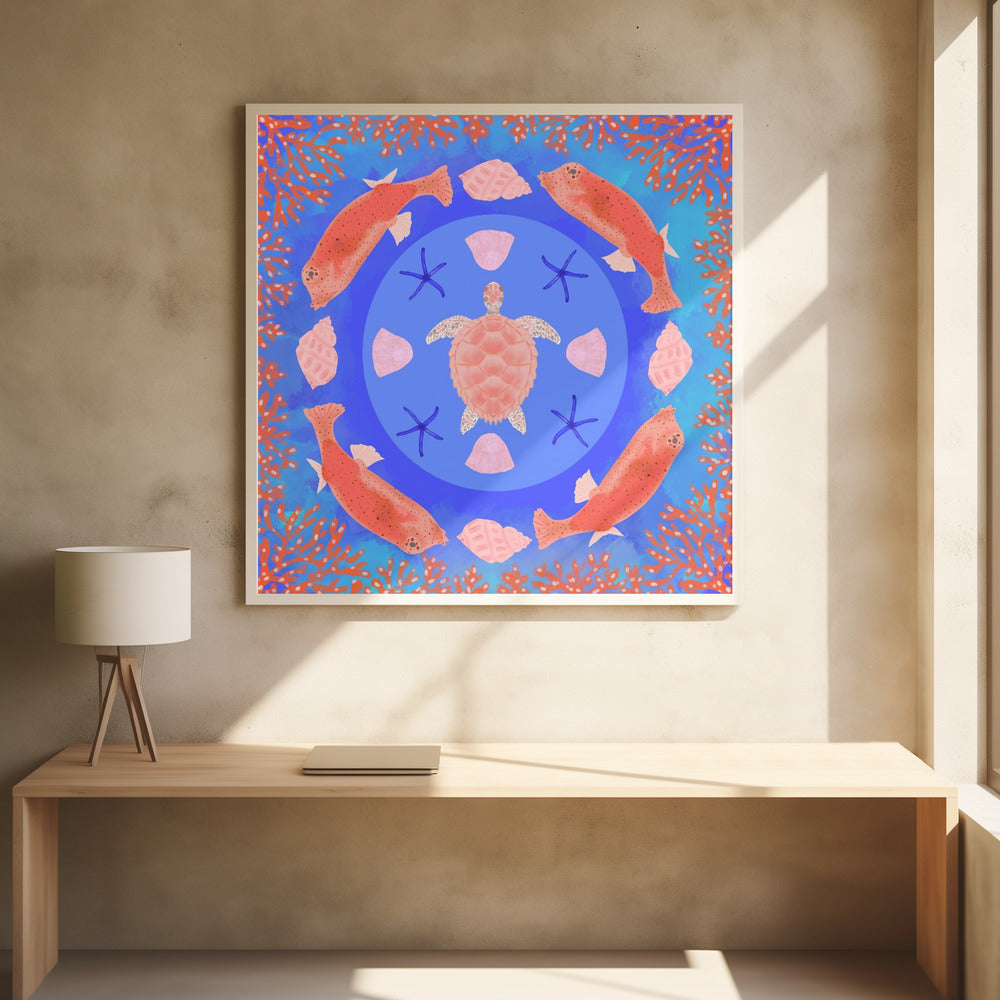 Sea Turtle Mandala | Poster