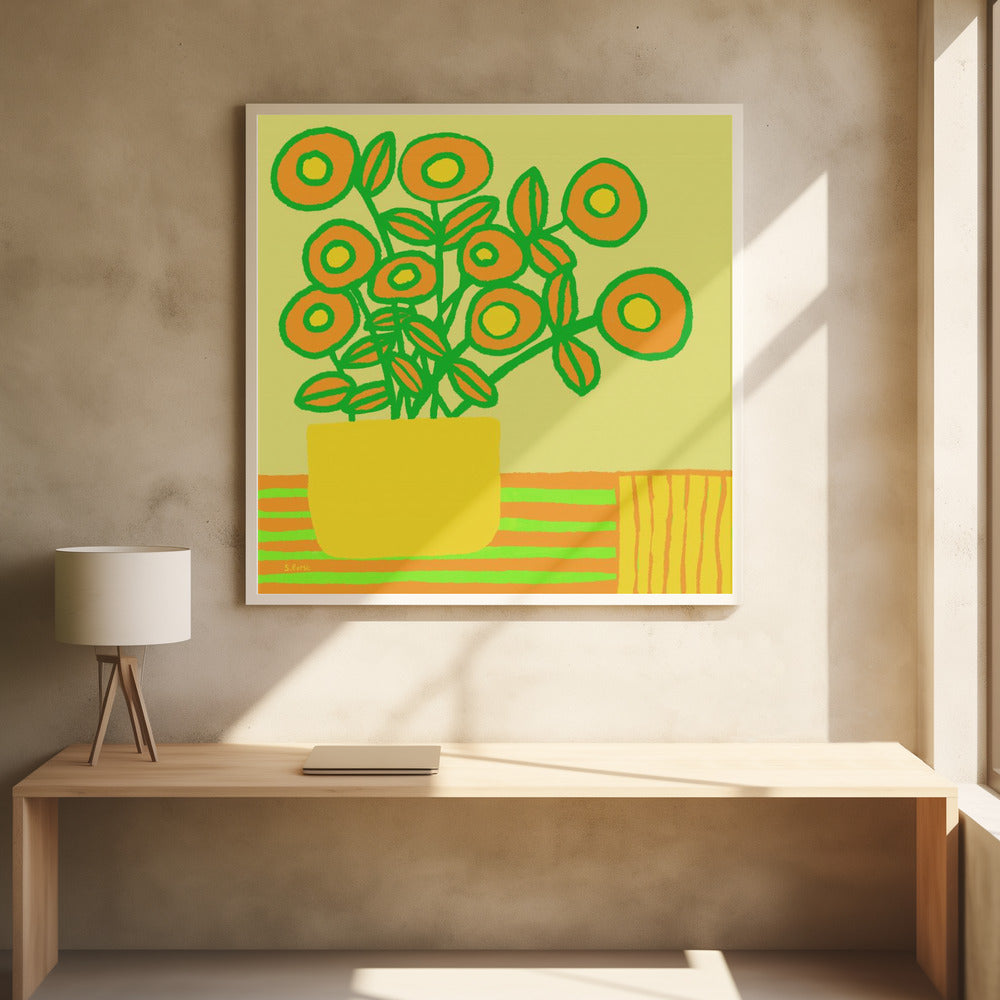 Flowers on table | Poster